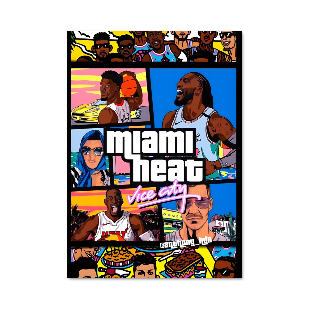 Poster Beat à Miami – affiche Basketball
